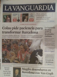 Portada La Vanguardia 14-6-2015